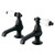 Kingston Brass CC5L5 Basin Faucet (1)CCPL5CSC (1)CCPL5CSH, Oil Rubbed Bronze