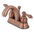Kingston Brass KB561ALAC Restoration 4 in. Centerset Bathroom Faucet, Antique Copper