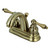 Kingston Brass KB5613AL Restoration 4 in. Centerset Bathroom Faucet, Antique Brass
