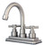 Kingston Brass KS8668EX Elinvar 4 in. Centerset Bathroom Faucet with Brass Pop-Up, Brushed Nickel