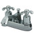 Kingston Brass KS4261TX 4 in. Centerset Bathroom Faucet, Polished Chrome