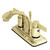 Kingston Brass KB4642NDL NuvoFusion 4 in. Centerset Bathroom Faucet, Polished Brass