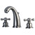 Kingston Brass KB988AX Victorian Two Handle Wall Mount Widespread Bathroom Faucet, Brushed Nickel