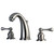 Kingston Brass KB988BL 8 to 16 in. Widespread Two Handle Bathroom Faucet, Brushed Nickel