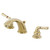 Kingston Brass KB962B Widespread Two Handle Bathroom Faucet, Polished Brass