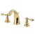 Kingston Brass KB982ACL American Classic Widespread Two Handle Bathroom Faucet with Retail Pop-Up, Polished Brass