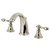 Kingston Brass KB986ACLPN American Classic Widespread Two Handle Bathroom Faucet with Retail Pop-Up, Polished Nickel