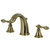 Kingston Brass KB983ACLAB American Classic Widespread Two Handle Bathroom Faucet with Retail Pop-Up, Antique Brass
