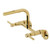 Kingston Brass  Concord 8" Adjustable Center Wall Mount Kitchen Faucet, Polished Brass - KS812PB