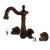 Kingston Brass KS1225PX Heritage Two Handle Wall Mount Bathroom Faucet, Oil Rubbed Bronze