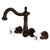 Kingston Brass KS1255PX Two Handle Wall Mount Bathroom Faucet, Oil Rubbed Bronze