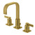 Kingston Brass Fauceture  FSC8963NDL NuvoFusion Widespread Two Handle Bathroom Faucet, Brushed Brass