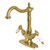 Kingston Brass KS1437PL Heritage Two Handle Bathroom Faucet with Brass Pop-Up and Cover Plate, Brushed Brass