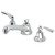 Kingston Brass KS4461KL Whitaker Widespread Two Handle Bathroom Faucet with Brass Pop-Up, Polished Chrome