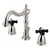 Kingston Brass KB1978PKX Duchess Widespread Two Handle Bathroom Faucet with Plastic Pop-Up, Brushed Nickel