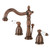 Kingston Brass KB197PLAC Heritage Widespread Two Handle Bathroom Faucet with Brass Pop-Up, Antique Copper