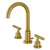 Kingston Brass FSC8923CML Manhattan Widespread Two Handle Bathroom Faucet with Brass Pop-Up, Brushed Brass