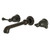 Kingston Brass KS7125BL Two-Handle Wall Mount Bathroom Faucet, Oil Rubbed Bronze
