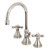 Kingston Brass KS2986AX Governor Widespread Two Handle Bathroom Faucet with Brass Pop-Up, Polished Nickel