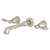 Kingston Brass KS7128NL Naples Two-Handle Wall Mount Bathroom Faucet, Brushed Nickel