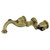 Kingston Brass KS3123PKL Duchess Two-Handle Wall Mount Bathroom Faucet, Antique Brass