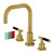 Kingston Brass Fauceture   FSC8933CKL Kaiser Widespread Two Handle Bathroom Faucet with Brass Pop-Up, Brushed Brass
