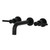 Kingston Brass KS8120DL Concord Two Handle Wall Mount Bathroom Faucet, Matte Black