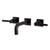 Kingston Brass KS6125DKL Ksiser Two-Handle Wall Mount Bathroom Faucet, Oil Rubbed Bronze