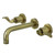 Kingston Brass KS8123DFL NuWave Two Handle Wall Mount Bathroom Faucet, Antique Brass