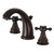 Kingston Brass KB4985BX Metropolitan Widespread Two Handle Bathroom Faucet with Pop-Up Drain, Oil Rubbed Bronze