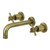 Kingston Brass KS8123DX Concord Two Handle Wall Mount Bathroom Faucet, Antique Brass