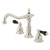 Kingston Brass KS1976PKL Duchess Widespread Two Handle Bathroom Faucet with Brass Pop-Up, Polished Nickel