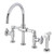 Kingston Brass KS2331CG Fuller Industrial Style Bridge Kitchen Faucet with Brass Sprayer, Polished Chrome