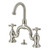 Kingston Brass KS7998AX English Country Bridge Bathroom Faucet with Brass Pop-Up, Brushed Nickel
