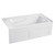 Kingston Brass Aqua Eden VTAP603220CR 60-Inch Acrylic Anti-Skid Alcove Tub with Right Hand Drain Hole, White