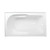 Kingston Brass Aqua Eden VTAP603022R 60-Inch Acrylic Anti-Skid Alcove Tub with Right Hand Drain Hole, White