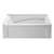 Kingston Brass Aqua Eden VTAM6032R22B Oriel 60-Inch Anti-Skid Acrylic Alcove Tub with Right Hand Drain Hole in White