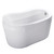 Kingston Brass Aqua Eden VTRS523030 52-Inch Acrylic Freestanding Tub with Drain and Integrated Seat, White