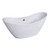 Kingston Brass Aqua Eden VTDS682929 68-Inch Acrylic Double Slipper Freestanding Tub with Drain, White