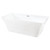 Kingston Brass Aqua Eden VTSQ672923 67-Inch Acrylic Freestanding Tub with Drain, White