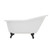Kingston Brass Aqua Eden VCTND6030NT0 60-Inch Cast Iron Single Slipper Clawfoot Tub (No Faucet Drillings), White/Matte Black Kingston Brass Aqua Eden VCTND6030NT0 60-Inch Cast Iron Single Slipper Clawfoot Tub (No Faucet Drillings), White/Matte Black