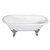 Kingston Brass Aqua Eden VCTDE7232NL1 72-Inch Cast Iron Double Ended Clawfoot Tub (No Faucet Drillings), White/Polished Chrome