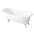 Kingston Brass  Aqua Eden VCTND5431BW 54-Inch Cast Iron Slipper Clawfoot Tub without Faucet Drillings, White