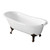 Kingston Brass Aqua Eden VCT7D673122ZB5 67-Inch Cast Iron Single Slipper Clawfoot Tub with 7-Inch Faucet Drillings, White/Oil Rubbed Bronze