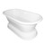 Kingston Brass Aqua Eden VCTND663025 66-Inch Cast Iron Double Ended Pedestal Tub (No Faucet Drillings), White