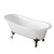 Kingston Brass Aqua Eden VCTND673122ZB8 67-Inch Cast Iron Single Slipper Clawfoot Tub (No Faucet Drillings), White/Brushed Nickel