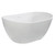 Kingston Brass Aqua Eden VRTRS573224 Arcticstone 57-Inch Solid Surface White Stone Freestanding Tub with Drain, Matte White