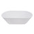 Kingston Brass Aqua Eden VRTRS673123 Arcticstone 67-Inch Solid Surface White Stone Freestanding Tub with Drain, Matte White