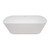Kingston Brass Aqua Eden VRTSQ653124 Arcticstone 65-Inch Solid Surface White Stone Freestanding Tub with Drain, Matte White