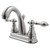 Kingston Brass Fauceture FSY5618ACL American Classic 4 in. Centerset Bathroom Faucet with Plastic Pop-Up, Brushed Nickel